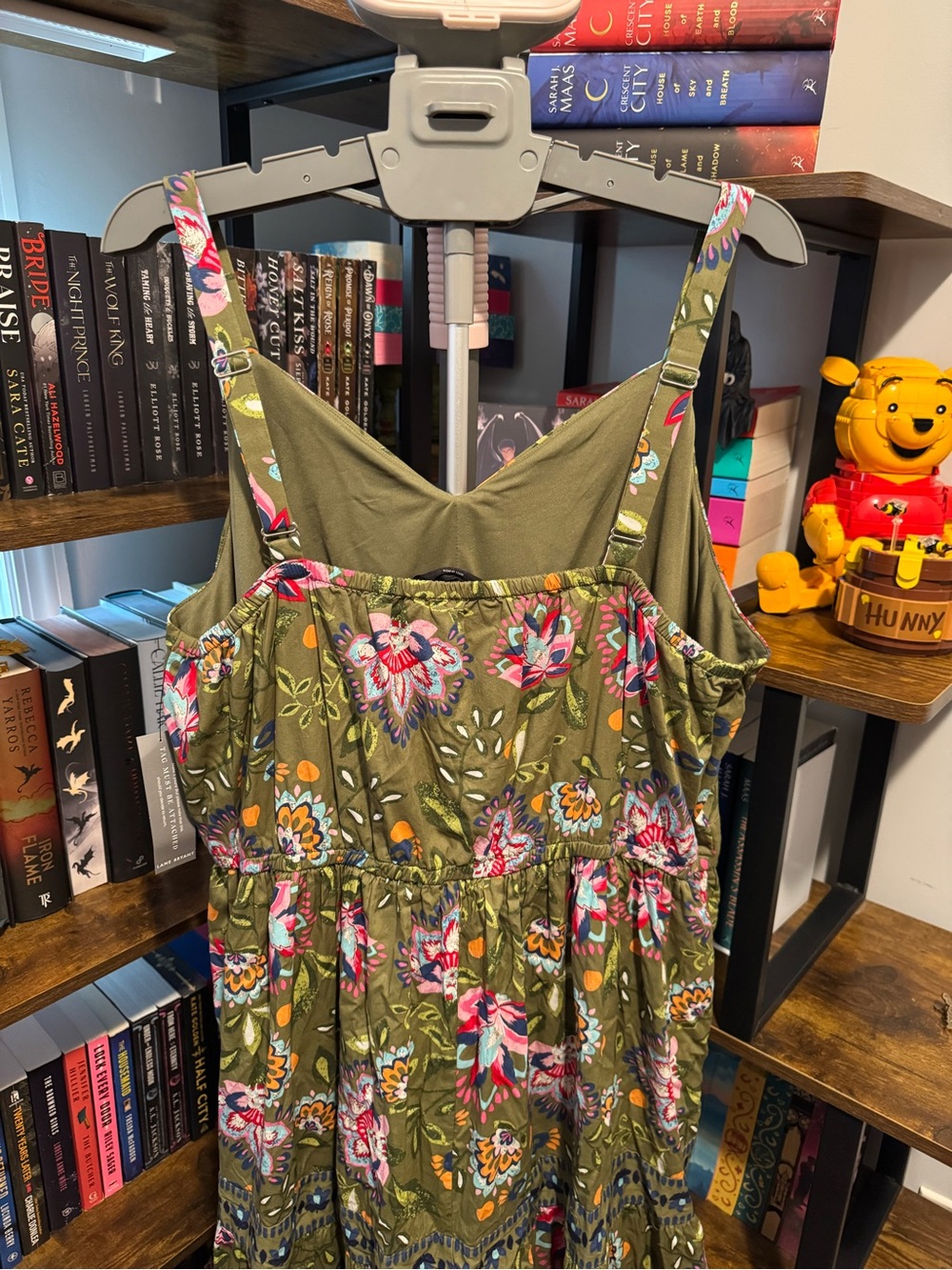 Lane Bryant Olive Green Floral Maxi Dress - Picture 8 of 8